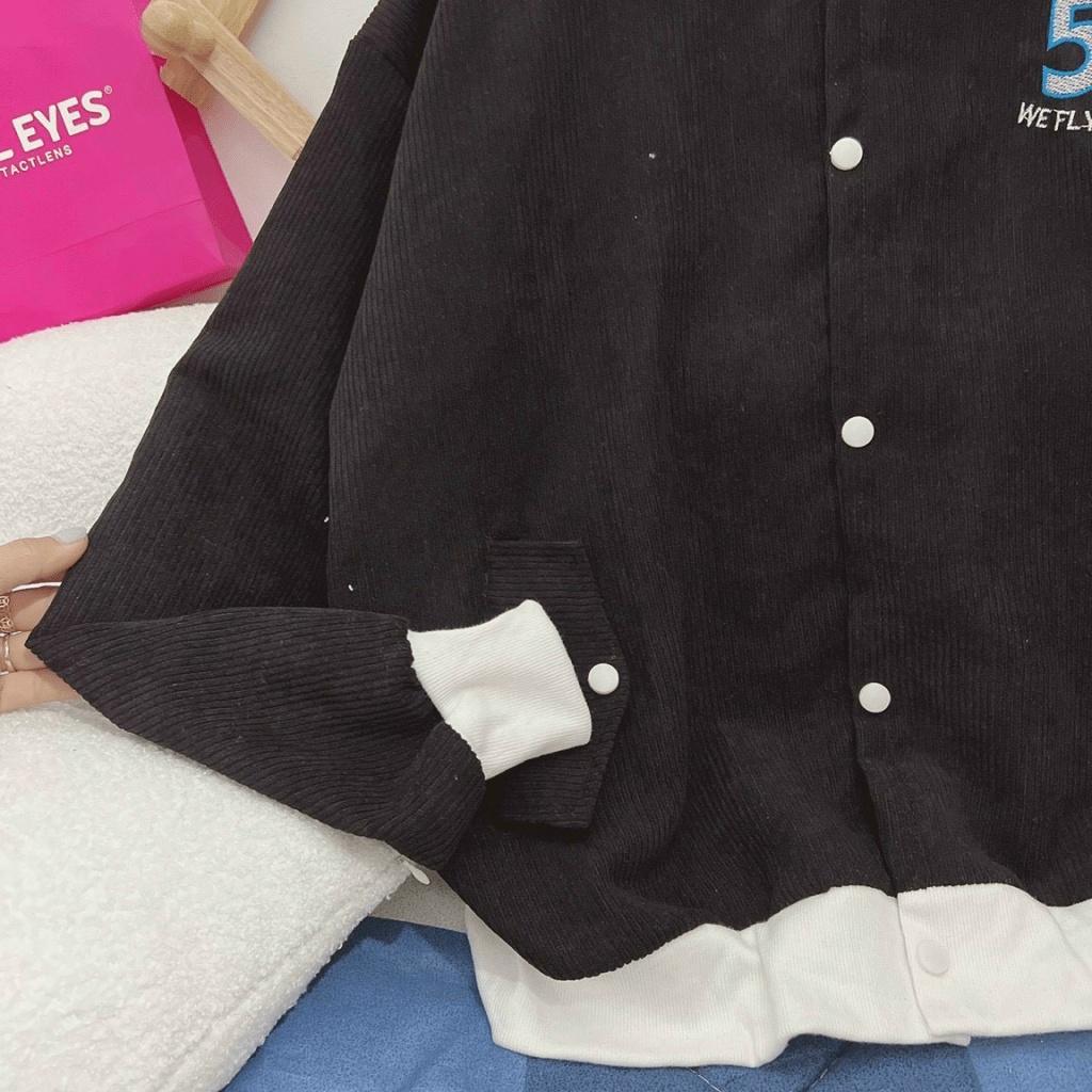 Áo Khoác Nữ Chất Nhung Thêu Logo 57 Form Rộng Mặc Mát Thoải Mái Vận Động NEW UNISEX