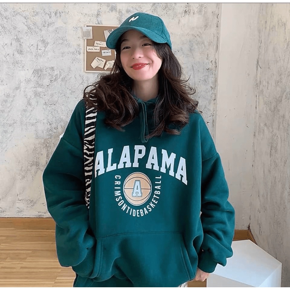 Áo Hoodies Unisex Chất Nỉ Mềm Mát Có Nón Kiểu Chui Đầu In AIABAMA Thích Hợp Mặc 4 Mùa [NEW UNISEX]