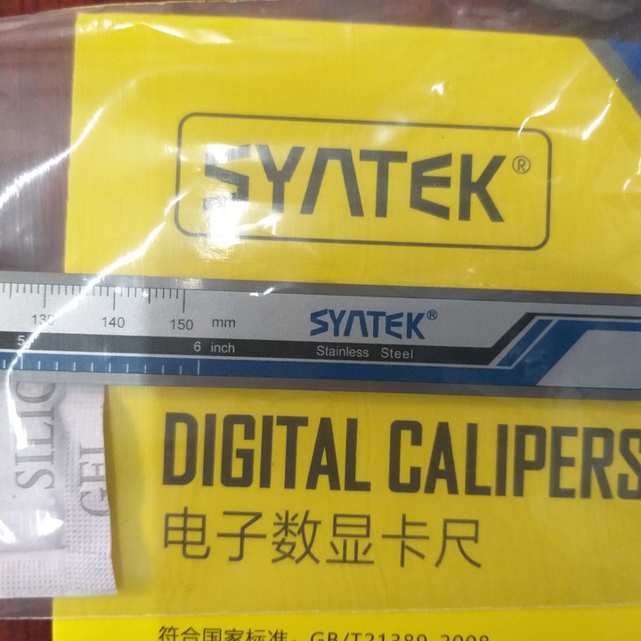 Thước kẹp điện tử thép không gỉ Syntek 150mm có logo