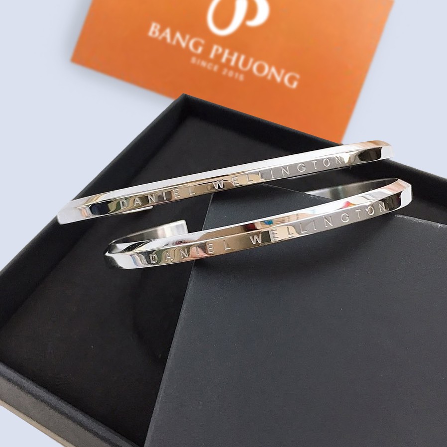 [Thanh lý 2020] Vòng tay Daniel Wellington Classic Cuff Silver - DW Chính Hãng date 2020