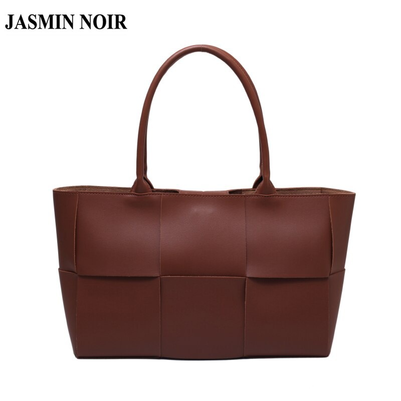 Túi xách JASMIN NOIR bằng da Pu thiết kế dệt sức chứa lớn thời trang mùa đông cho nữ