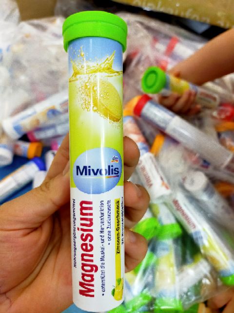 Viên sủi Mivolis không đường bổ sung vitamin chính hãng của Đức giao màu ngẫu nhiên