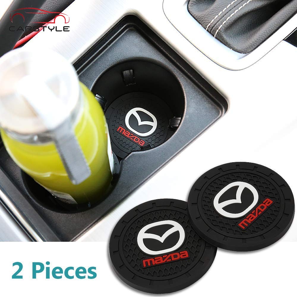 MAZDA Bộ 2 Đế Lót Ly Cách Nhiệt Chống Trầy Xước Cho Xe Hơi Mazda3 Mazda6 Cx3 Cx5 Cx30 Cx9 Cx4