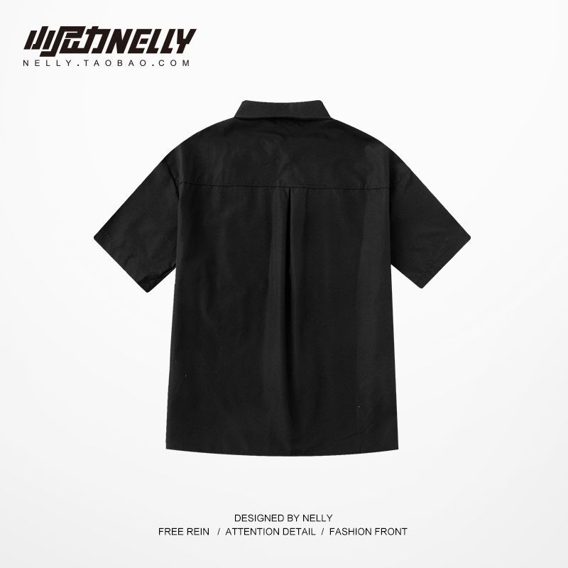Áo sơ mi tay ngắn 2068 Nelly Heybig form rộng thời trang unisex dành cho nam và nữ  39