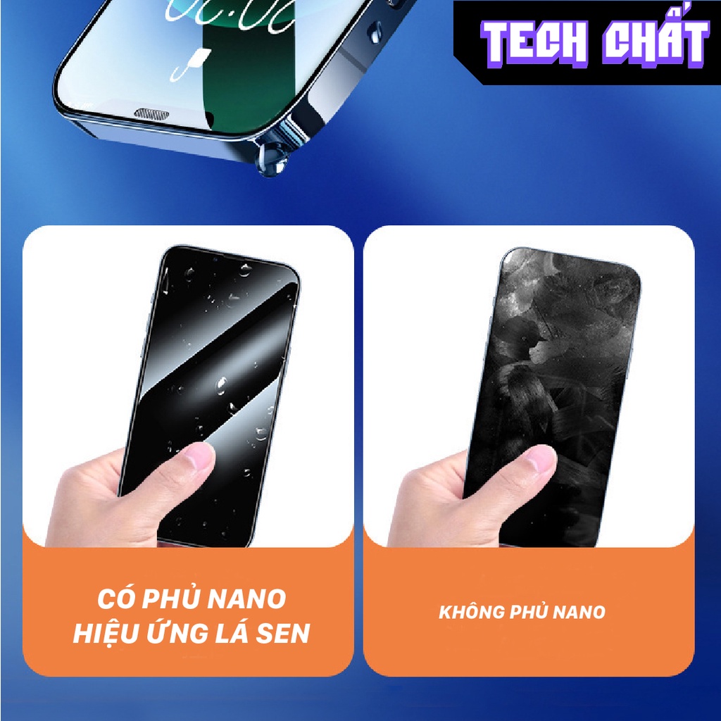 Kính cường lực có khung tự dán bảo vệ loa Blue Arrow CHÍNH HÃNG cho iphone 6 7 8 x xr xs 11 12 13 14 plus pro tech chất