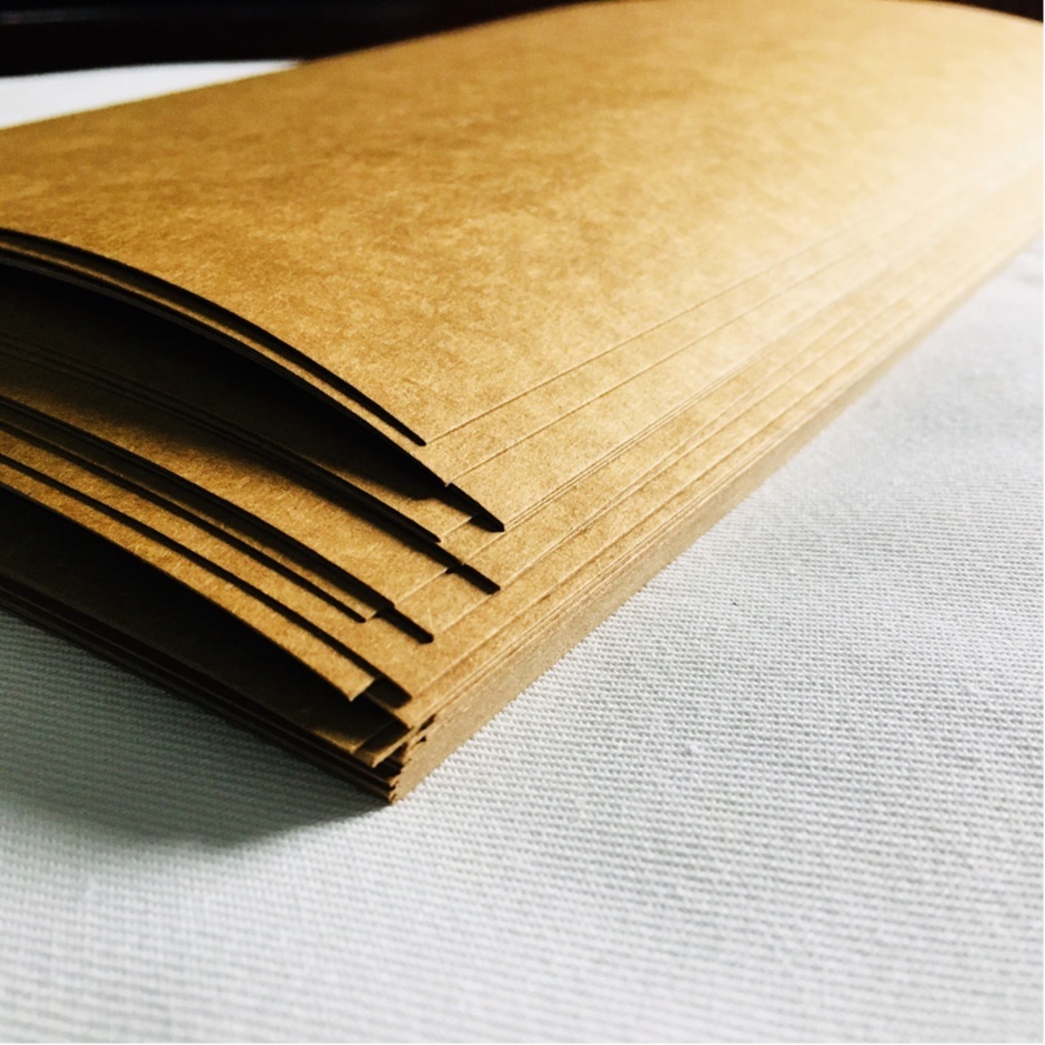 Bìa cứng Kraft nâu A4 định lượng 370 gsm làm sổ tay Scrapbook, Album ảnh