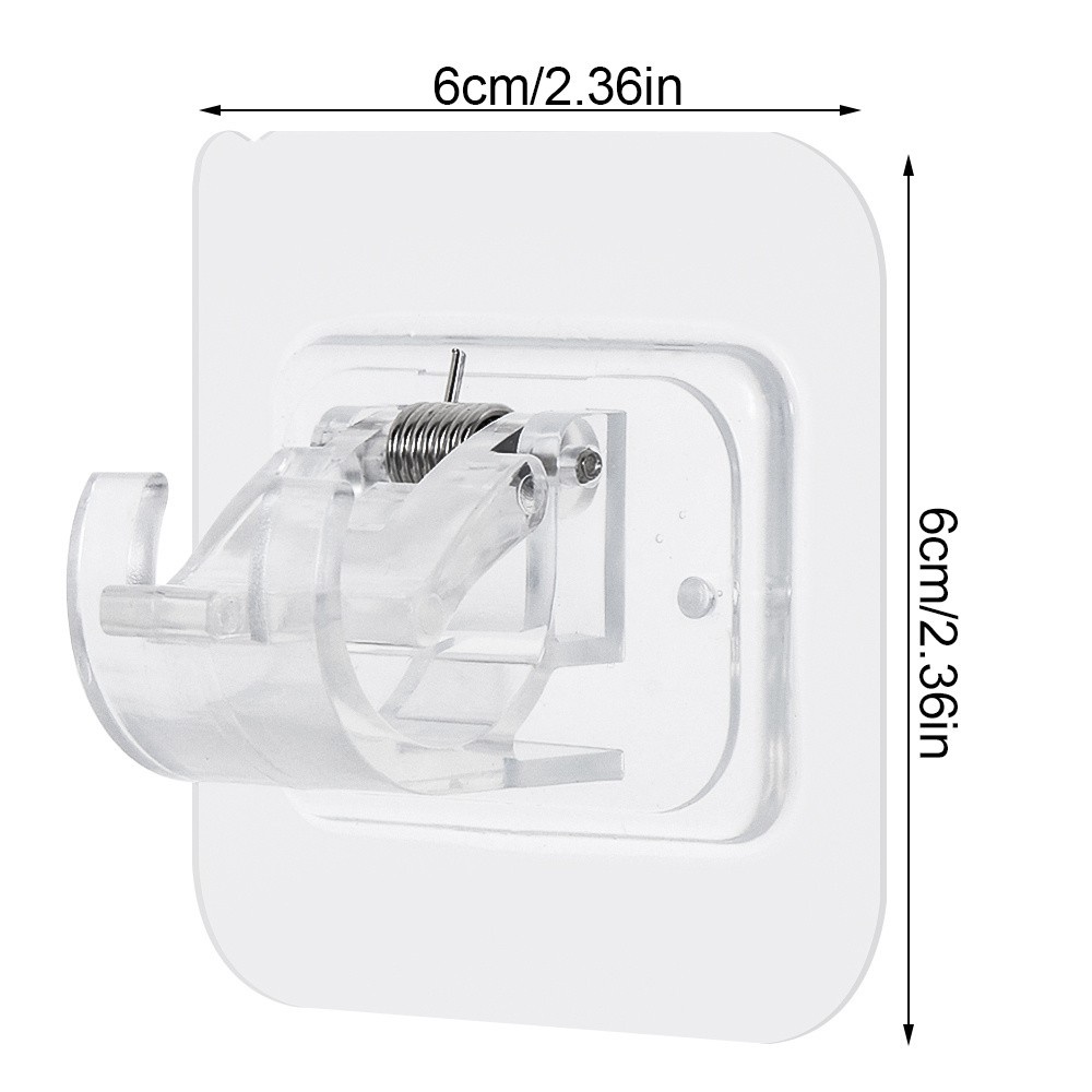 Set 2 giá đỡ thanh treo rèm cửa tự dính tiện dụng cho nhà bếp/ phòng tắm