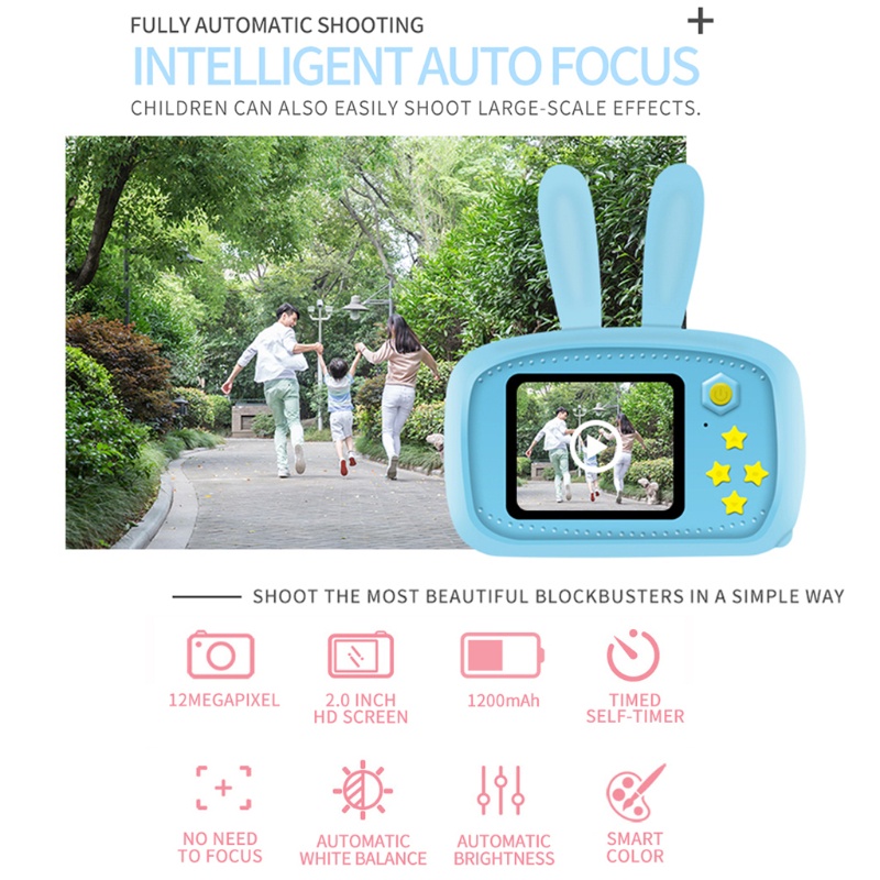 Máy Ảnh Đồ Chơi Mini 1080p Có Tai Thỏ Dành Cho Trẻ Em | BigBuy360 - bigbuy360.vn