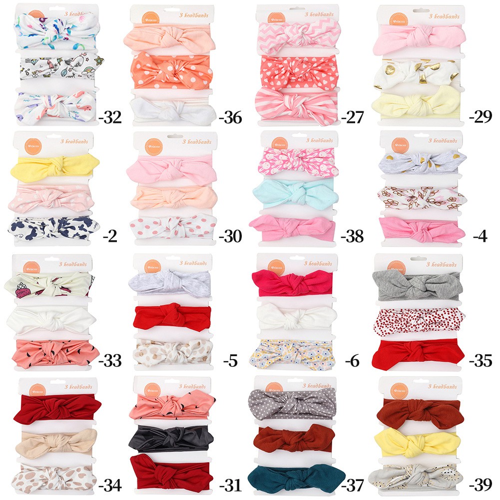 [CHÍNH HÃNG] Set 3 Turban ChicBaby Xinh Yêu Cho Bé Gái 0-3 Tuổi