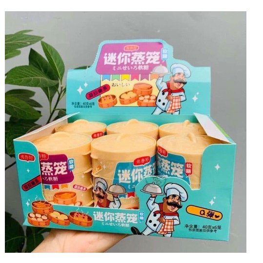 Lốc 20 xửng Kẹo dẻo xửng Dimsum Mini 3 ngăn bé nào cũng mê