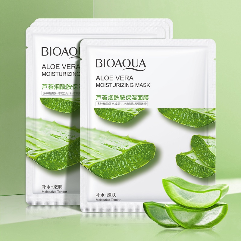 Mặt nạ dưỡng ẩm Bioaqua từ dưa leo rau má thu nhỏ lỗ chân lông kiểm soát dầu dưỡng da Hàn Quốc 25g