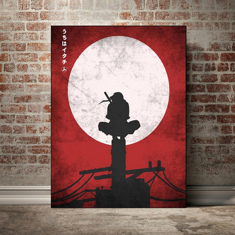 Tranh vải cuốn treo tường họa tiết hoạt hình Naruto