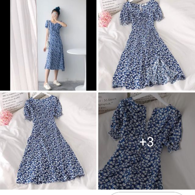 Gom order váy vintage hoa nhã nhặn