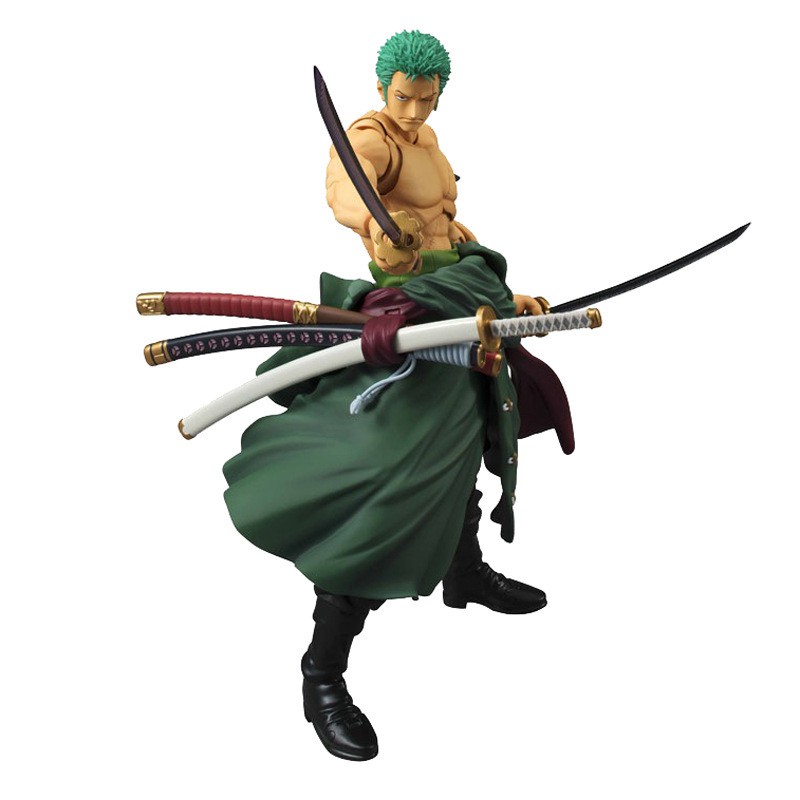 [Xả hàng tăng doanh sô-Hàng có sẵn] Zoro cầm 3 cây kiếm, khớp cử động cao 18cm - Mô hình figure One Piece