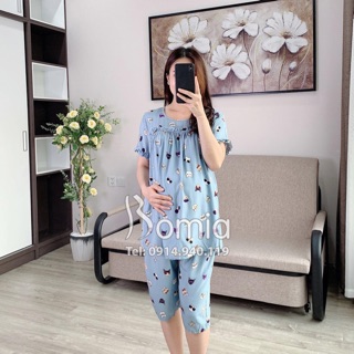 Bộ đồ bầu mặc nhà chất lanh mát 50-70kg