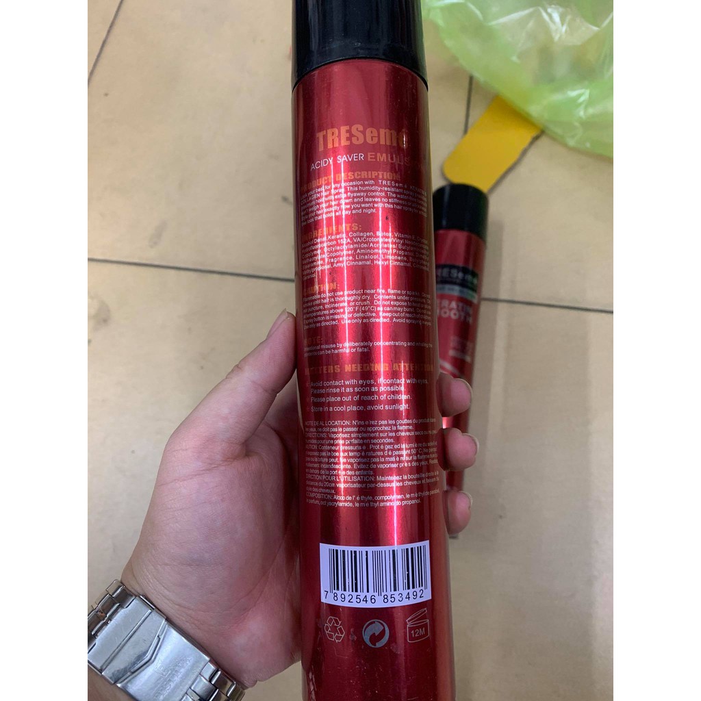 Gôm xịt tóc Tresemme Keratin Smooth hair spray