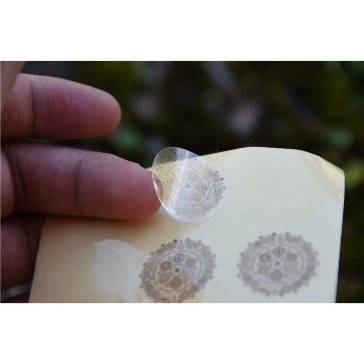 [ĐẶC BIỆT] Miếng dán Kim Cang Tạng Đại Viên Mãn Chú Luân (Đường kính 2.5cm - tập 100 lá)