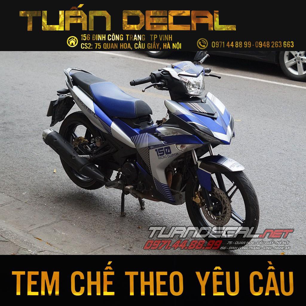 Tem Trùm Exciter 150 Racing Cluch Nhôm - Shop thiết kế theo yêu cầu của từng khách hàng