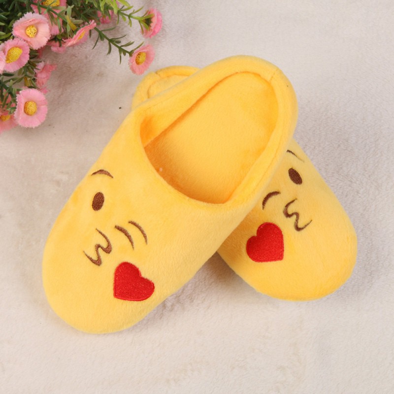 Dép bông đi trong nhà vải cotton hình biểu tượng cảm xúc cho bé
