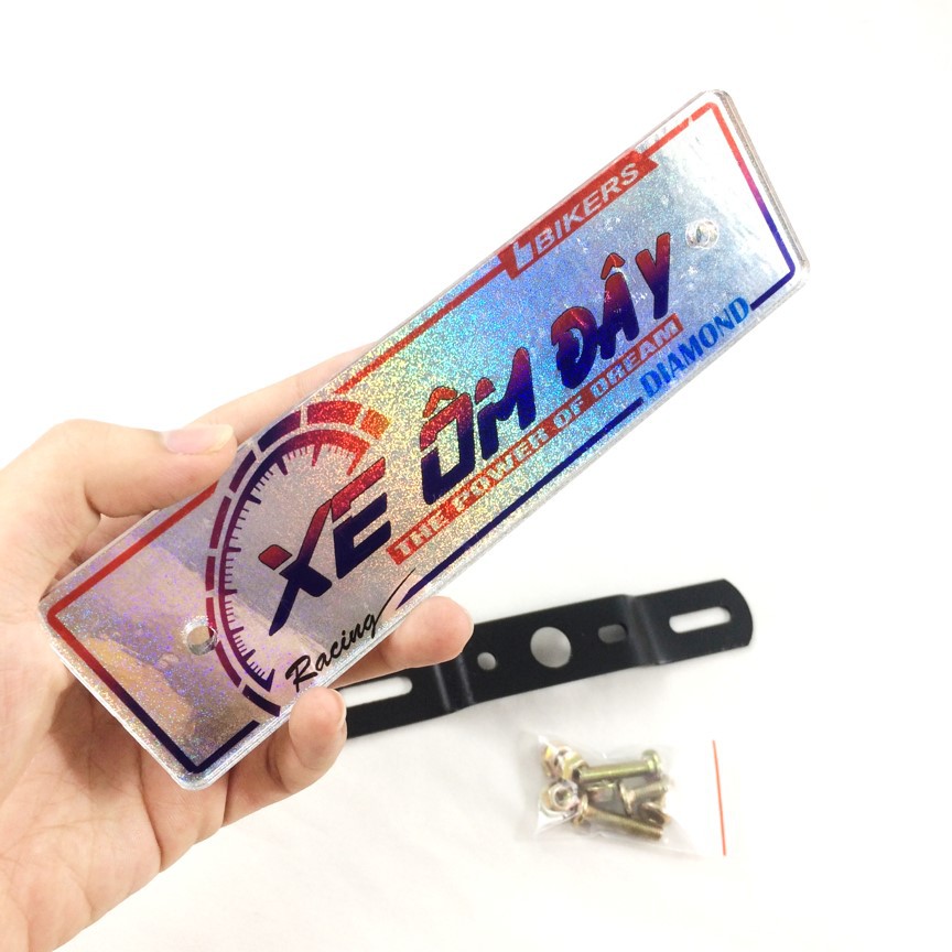 Bảng tên xe XE ÔM ĐÂY trang trí cho xe máy