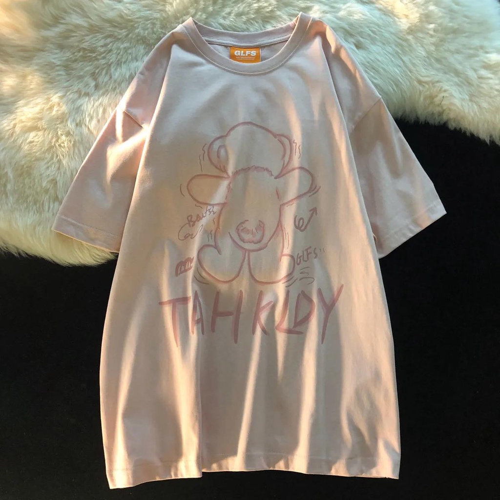 NRVP Áo Thun 100% Cotton Dáng Rộng Thời Trang Hàn Quốc Cho Nữ