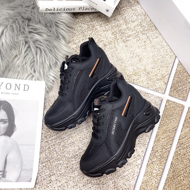 Giày thể thao pha lưới nâng đế hàng cao cấp siêu nhẹ fullbox