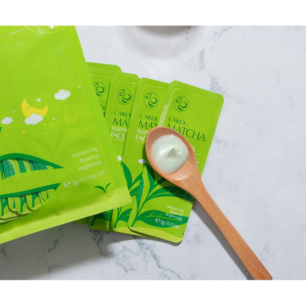 Mặt nạ bùn trà xanh Matcha LaiKou (1 gói nhỏ 3g)