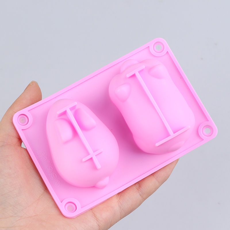 Khuôn Silicon Chống Dính Hình Thỏ / Heo / Chó Dễ Thương