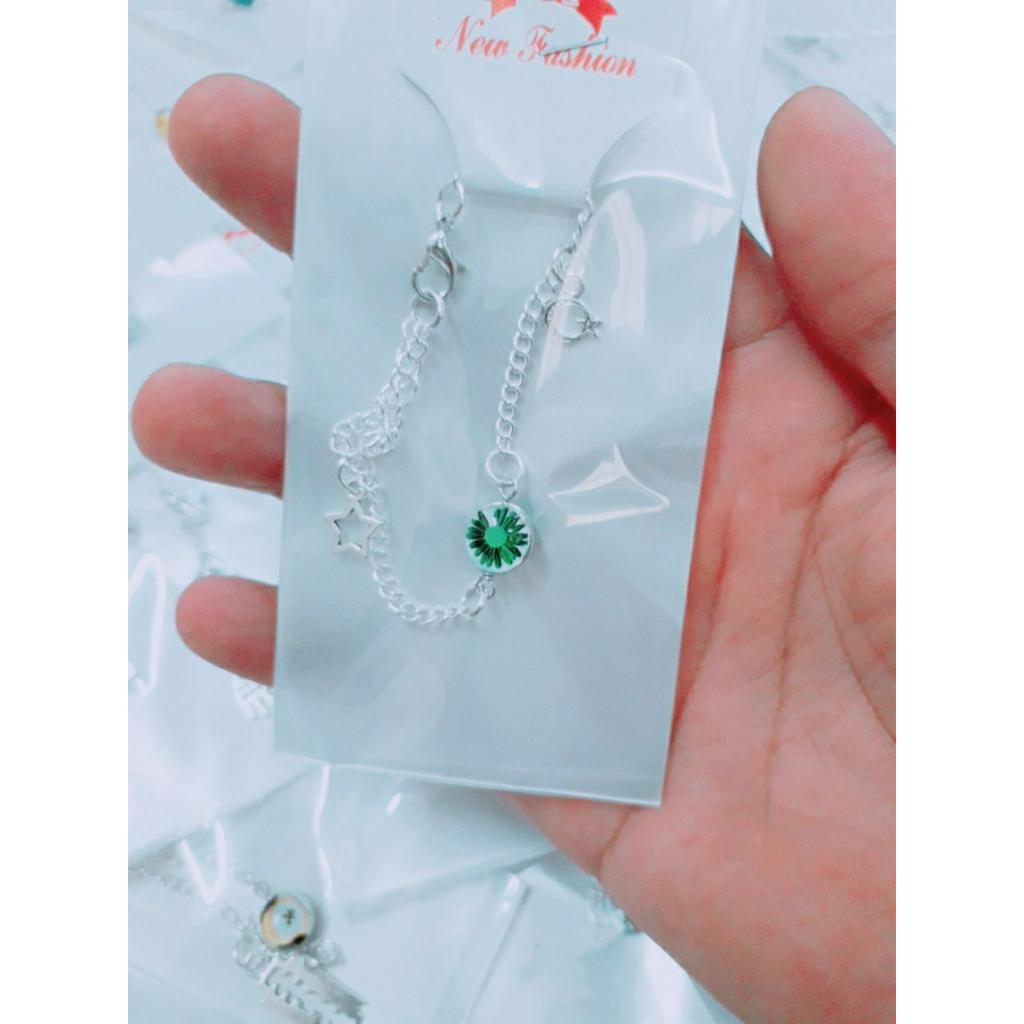 Vòng tay xích mặt hình lộn xộn : sỉ 10 vòng = 85k