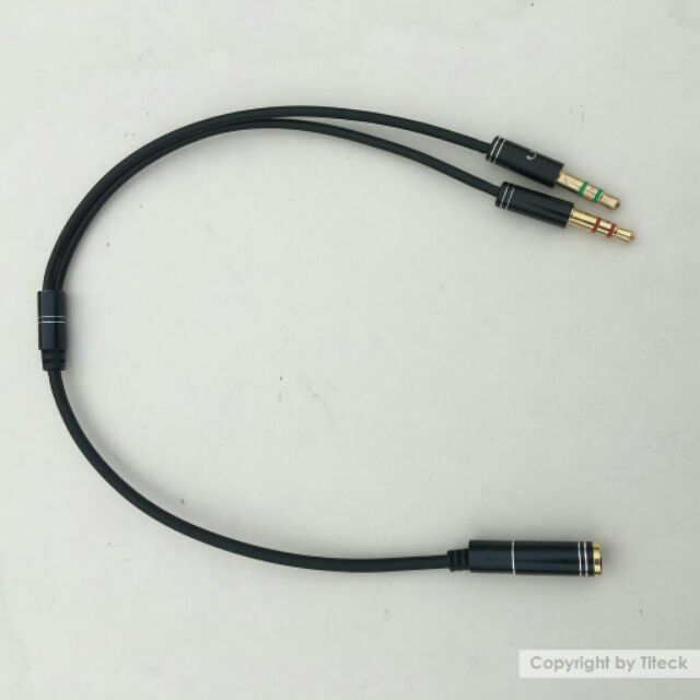 Jack gộp mic và audio đầu 3.5mm (Loại tốt mạ vàng)