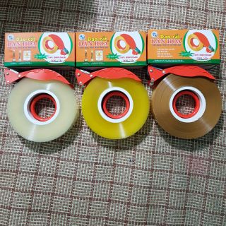 Combo: 1 cuộn băng dính 1kg và 1 cắt băng dính 200Da