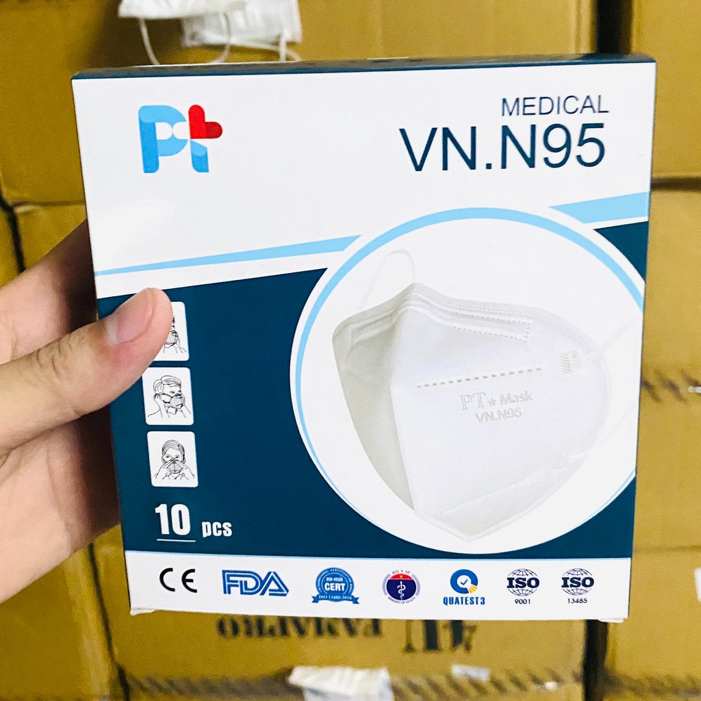 Khẩu trang PM 2.5 FAMAPRO (Tiêu Chuẩn Xuất khẩu BFE ≥95%) Hộp 10c