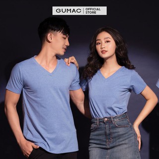 Áo thun nữ cổ tim cơ bản GUMAC ATB12021