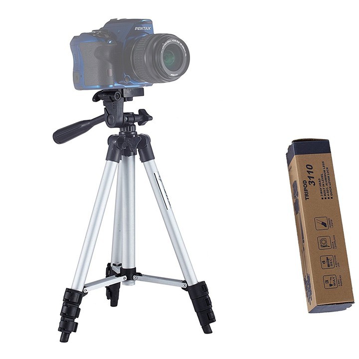 Gậy 3 chân chụp hình máy ảnh, điện thoại Tripod TF - 3110, Tripod chụp ảnh livetream, Chân đế điện thoại quay tiktok