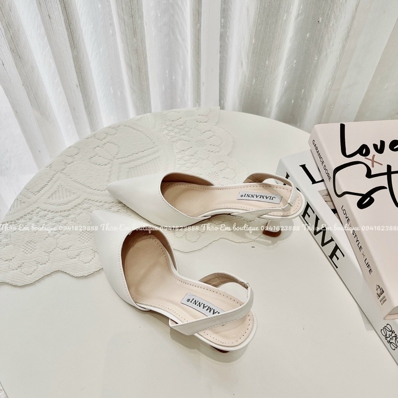 Giày sandal công sở bít mũi Gót nhọn 6-7p mẫu trơn