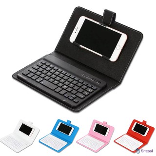 Bao da điện thoại PU kèm bàn phím Bluetooth không dây cao cấp dành cho điện thoại Iphone/Android