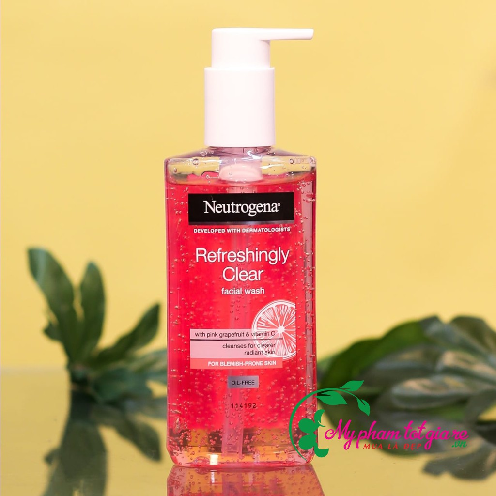 Sữa Rửa Mặt Bưởi Hồng Neutrogena Refreshingly Clear Facial Wash 200ml Mẫu mới