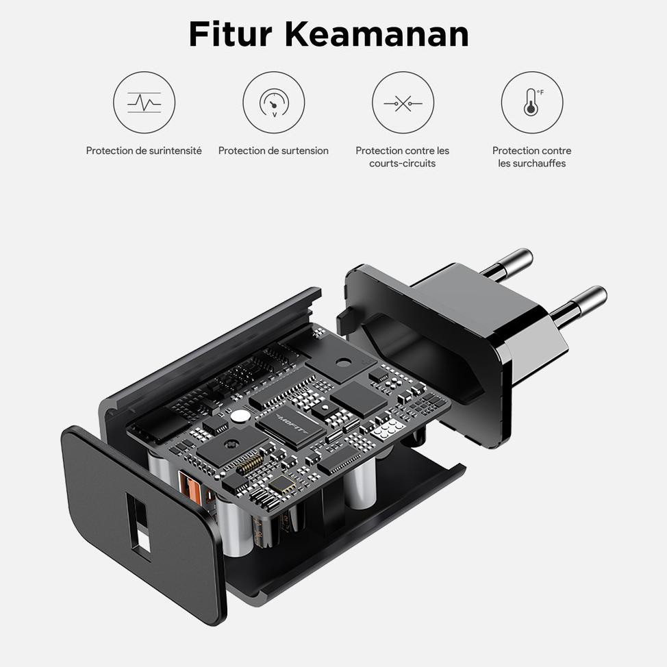 Củ Sạc Nhanh Mofit Mq10 3.0 Usb Đen