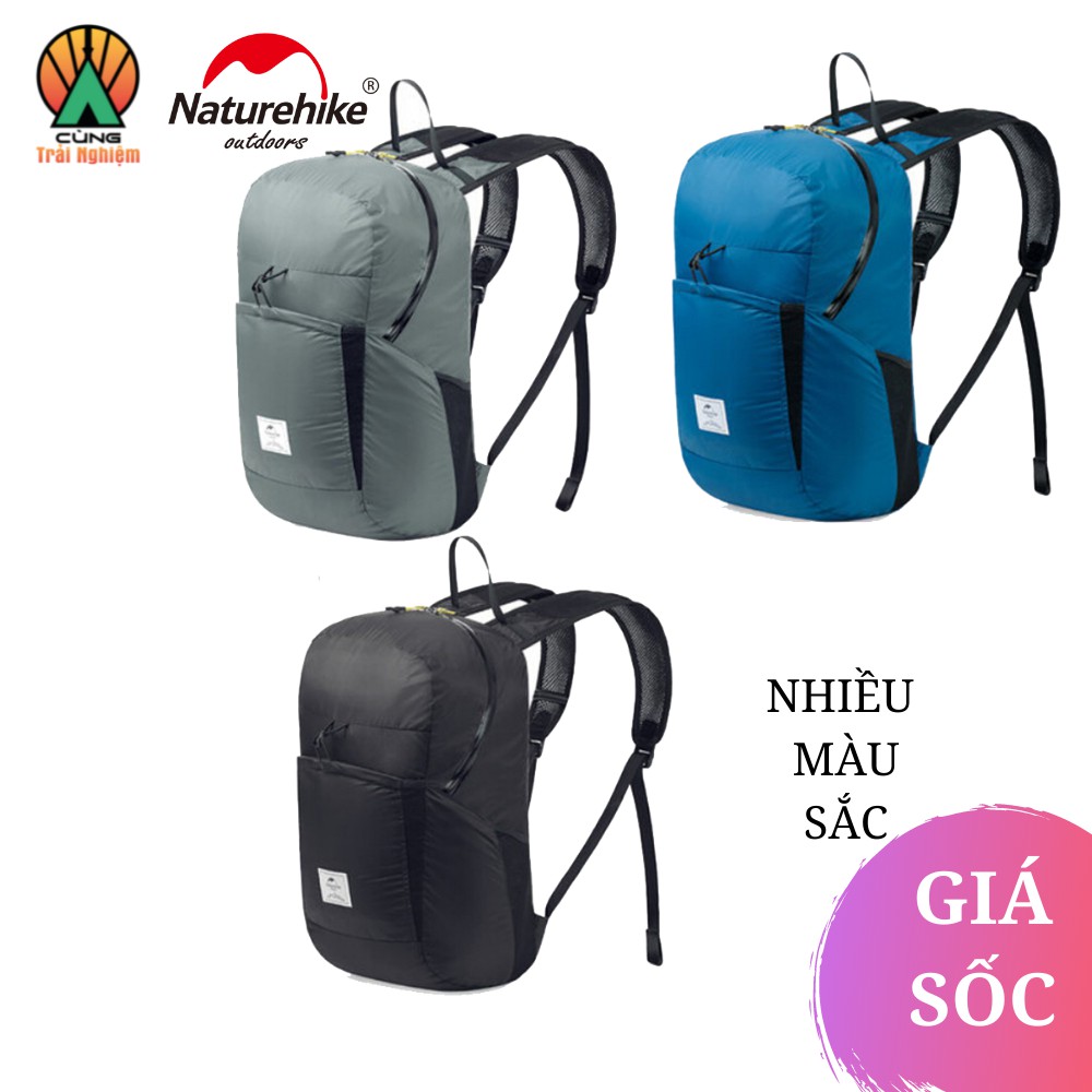 Balo Du Lịch Gấp Gọn 22L Chống Rách, Chống Thấm Nước cho Đi Học Đi Chơi Dã Ngoại NatureHike NH17A017-B