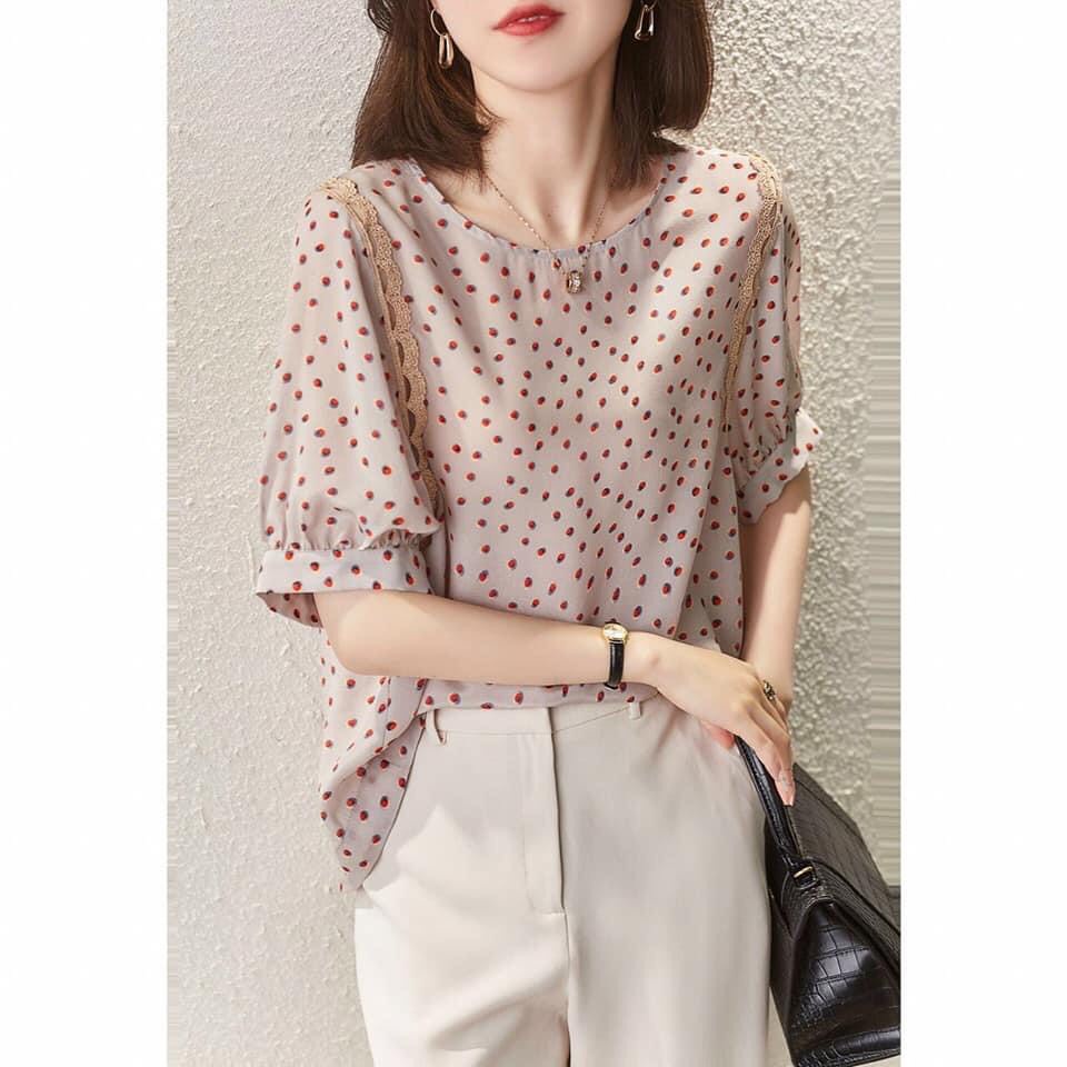 Y43611-Áo nữ hè tay ngắn fom rộng hàng nhập