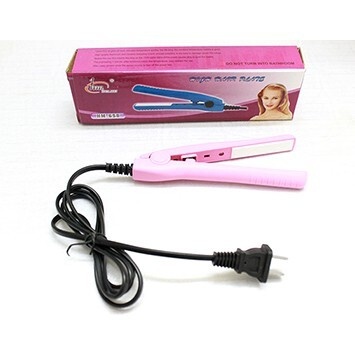 Máy duỗi tóc và uốn xoăn cúp cụp tóc mini nam nữ dạng kẹp cầm tay nhỏ 2in1 đa năng nhiệt điện nóng bỏ túi du lịch giá rẻ