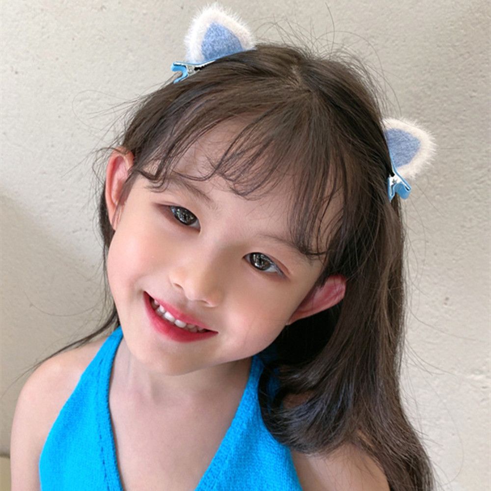 Set 2 Kẹp Tóc Tai Thỏ 3D Dễ Thương Cho Bé Gái