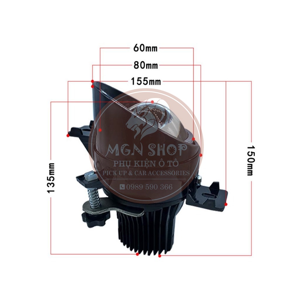 [Bộ 02 đèn] [Bi LED] [đèn gầm sương mù] [2 chân] [Toyota] [Nissan] [2 chế độ cos pha] [3.0 inch] dành cho ô tô
