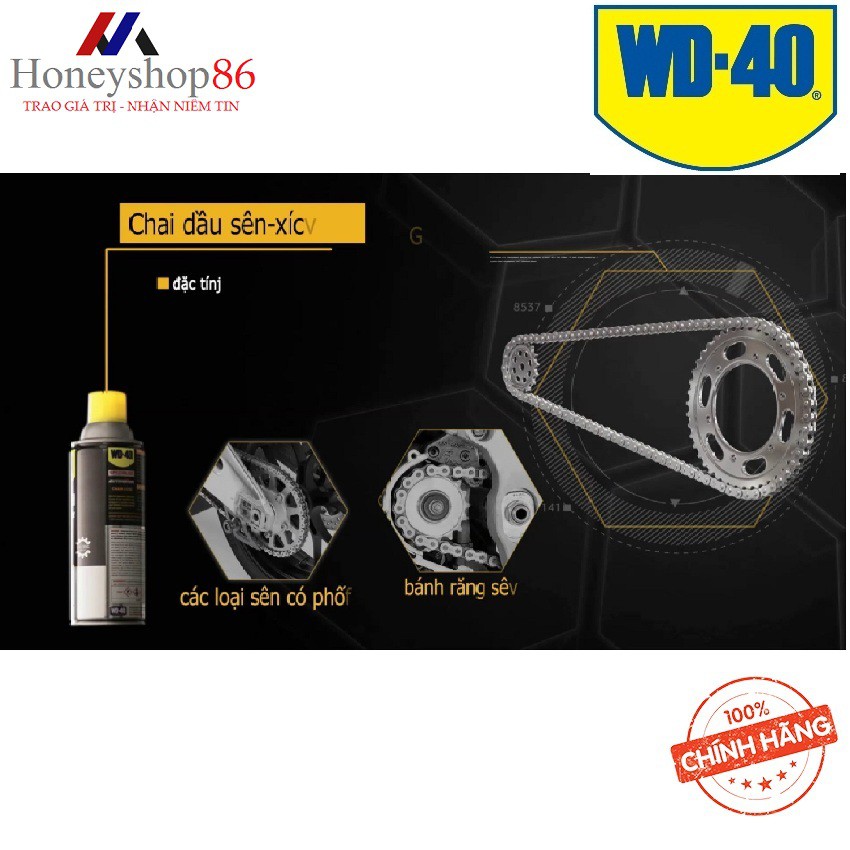 <Ưa Chuộng > Chai Dầu sên, xích WD-40 Chain Lube 360ml HONEYSHOP86