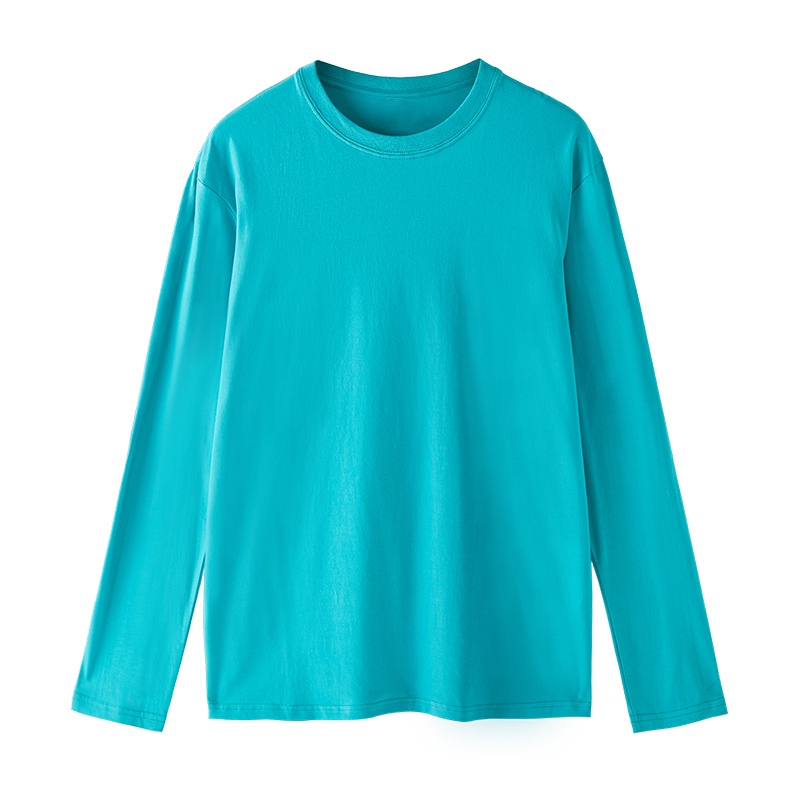 Áo thun PEPPERMINT 45612 tay dài cổ tròn thiết kế đơn giản thời trang