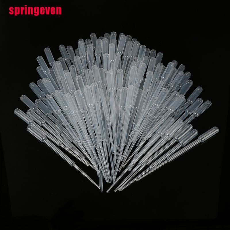 Set 100 Ống Nhỏ Giọt Bằng Nhựa Trong Suốt Dùng Một Lần 3ML