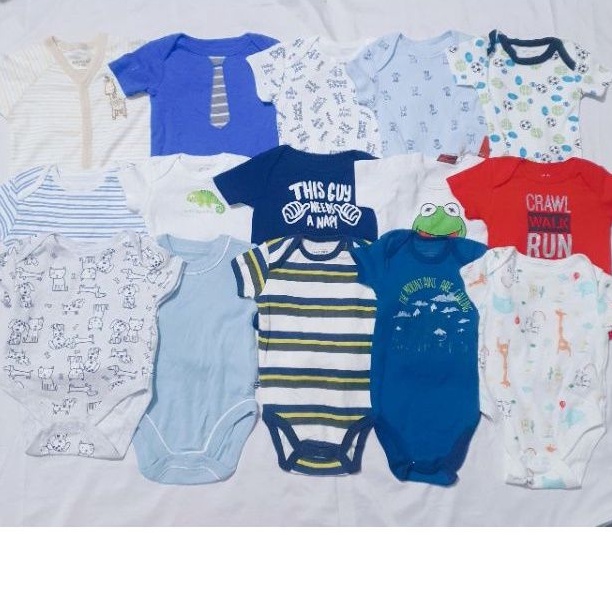 [ Xả hàng tồn- NGẮN TAY] Body chip cộc tay hàng xuất dư (3-24m) hàng lỗi, tồn lô