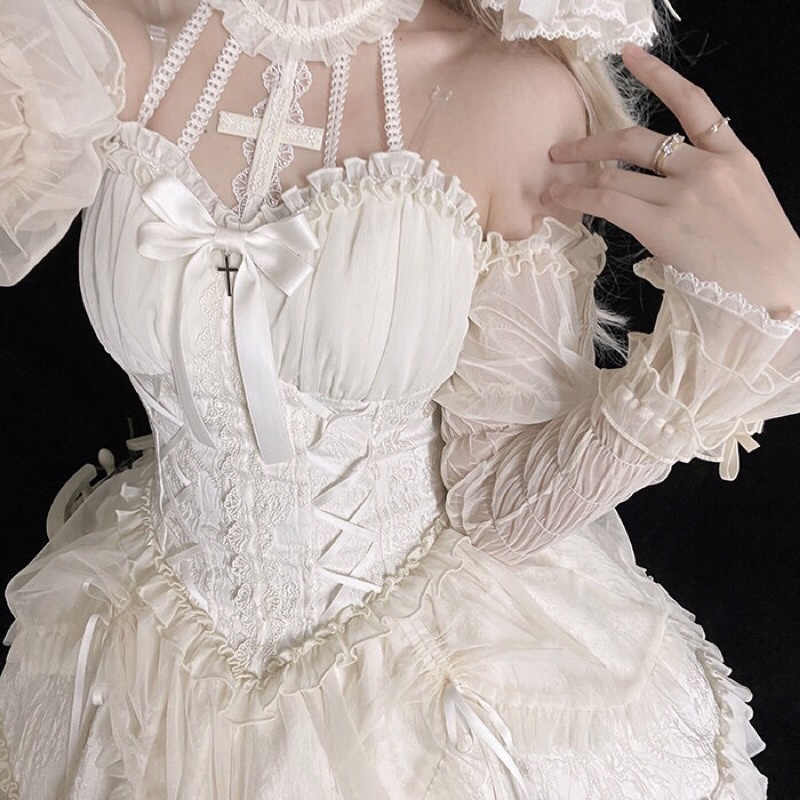 YAS0495-Váy lolita choker gothic dark Alice Girl