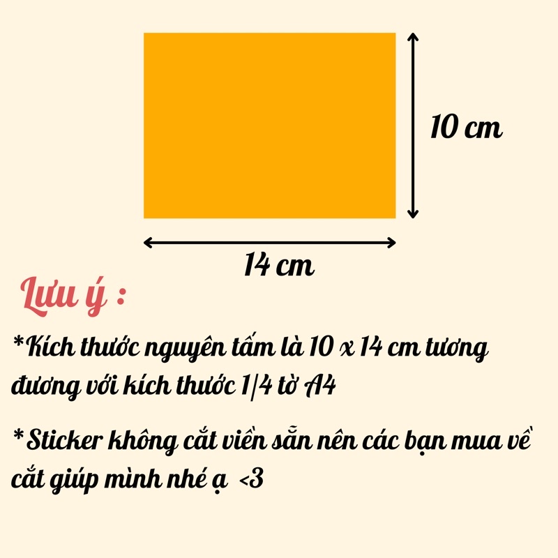 KHÔNG CẮT VIỀN SẴN| Sticker đánh dấu đề mục môn học