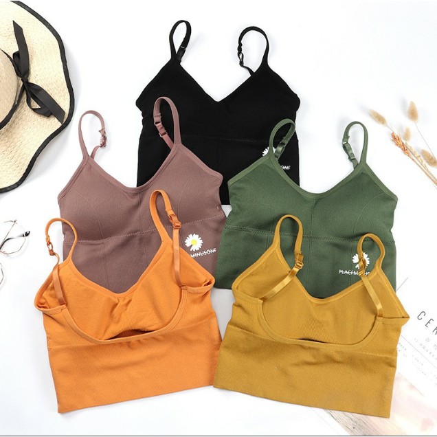 SIÊU HÓT-Áo Bra Hoa Cúc Tập Gym -yoga sẵn đệm ngực